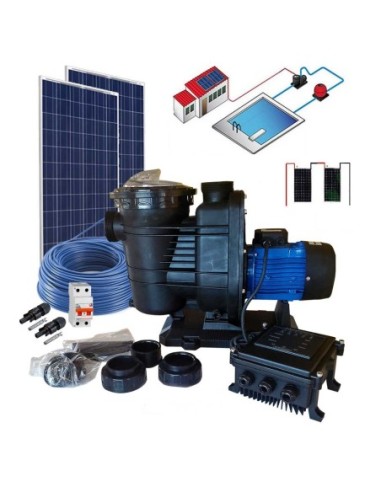 Kit solar 500W depuradora solar piscina 48V 17-15/500W