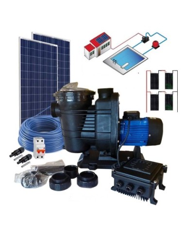 Kit solar 1200W depuradora solar piscina 72V 31-19/1200W