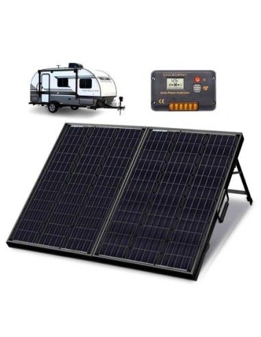 Panel Solar Plegable 12 V 120 W Monocristalino Maleta Con Marco Negro