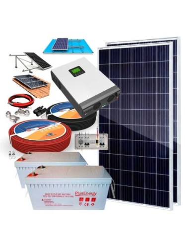 Kit Solar 24V 750W con Inversor Híbrido