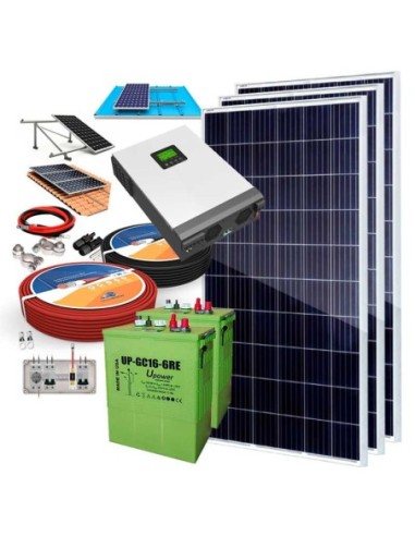 Kit Solar 24V 900W con Inversor Híbrido