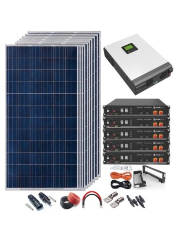 Kit Solar 48v 3600w Inversor Híbrido con batería de Litio