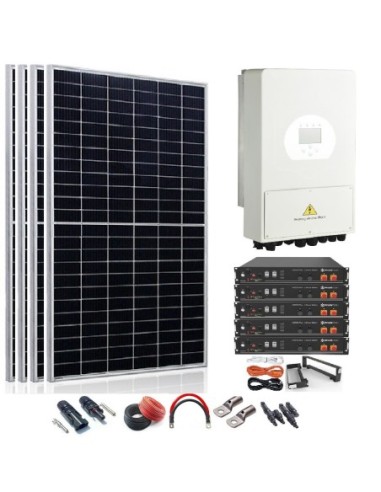 Kit Solar 48v 8000w Inversor Híbrido con batería de Litio