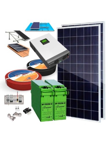 Kit Solar 24V 600W con Inversor Híbrido