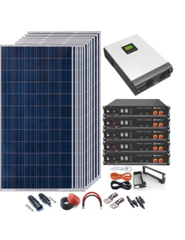 Kit Solar 48v 4500w Inversor Híbrido con batería de Litio