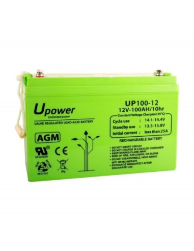 Batería solar AGM 100Ah / 12v U-POWER SP