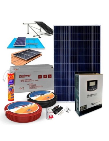 Kit Solar 12v 150w/300w con Inversor multifuncion 800w