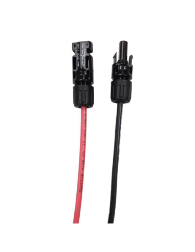 Conjunto de Cable Solar rojo y negro 6mm² con conectores